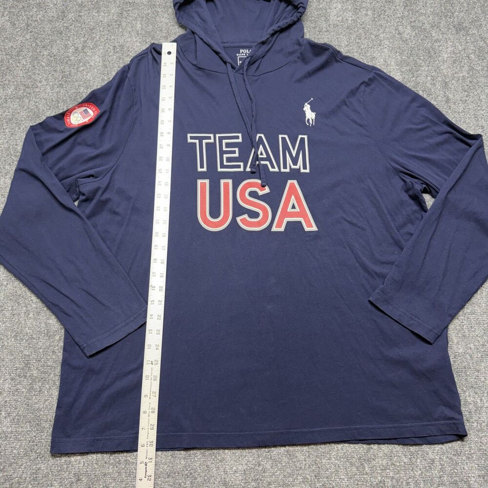 Polo Ralph Lauren Team USA 2018 Olympic Hoodie Men's XXL Navy US Olympics Korea